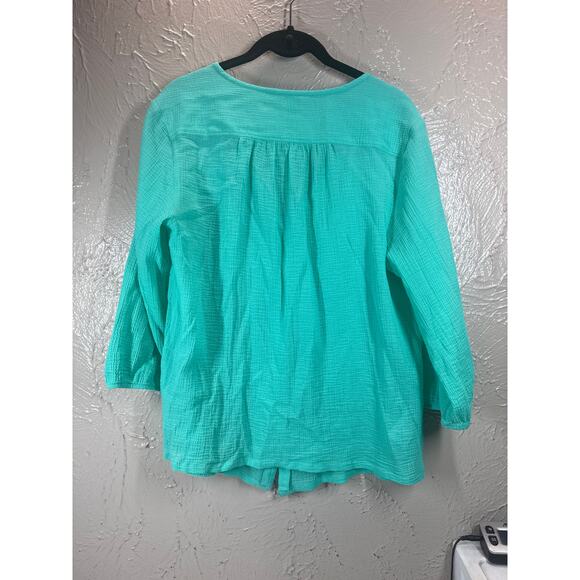 Tommy Bahama Mint Green Top Semi Sheer Lightweight Women’s Size Small - Picture 2 of 4